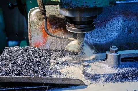 Custom milled machine part made Stock Photos