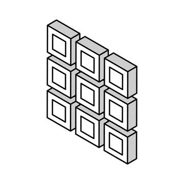 Custom mirror isometric icon vector illustration Stock Illustration
