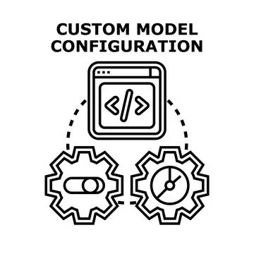 Custom model configuration with development settings イラスト素材