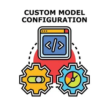 Custom model configuration with development settings Stock Illustration