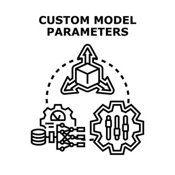 Custom model parameters tuning for artificial intelligence イラスト素材