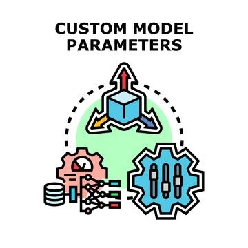Custom model parameters tuning for artificial intelligence イラスト素材