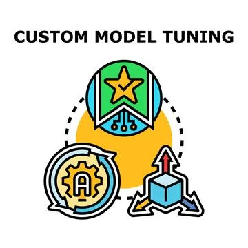 Custom model tuning developing ai algorithms and data optimization 库存插图