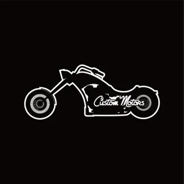 Custom motorcycle chopper bike Ilustração Stock