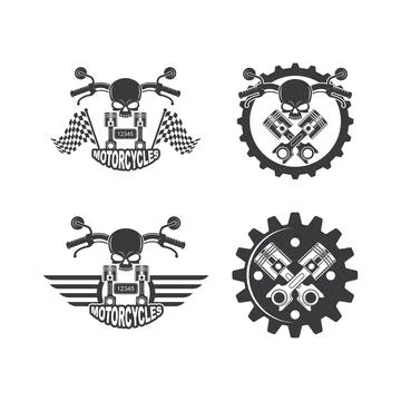 Custom motorcycle vector illustration design Illustrazione stock
