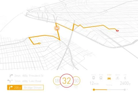 Custom Navigation system vector illustration Illustrazione stock