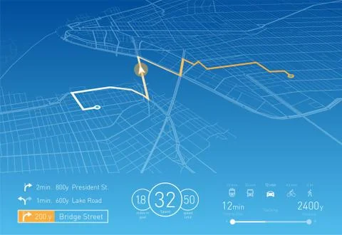 Custom Navigation system vector illustration Illustrazione stock