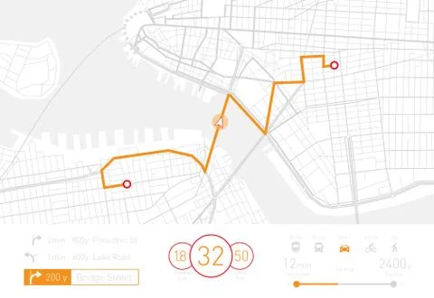 Custom Navigation system vector illustration Stock Illustration
