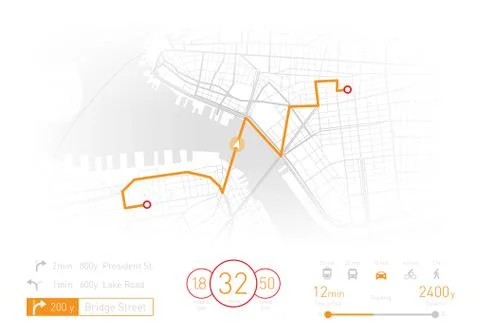 Custom Navigation system vector illustration Stock Illustration