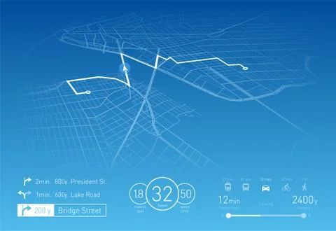 Custom Navigation system vector illustration Stock Illustration