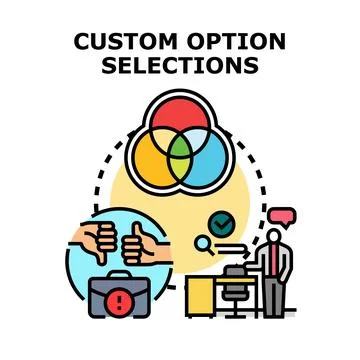 Custom option selections concept vector illustration Stock Illustration