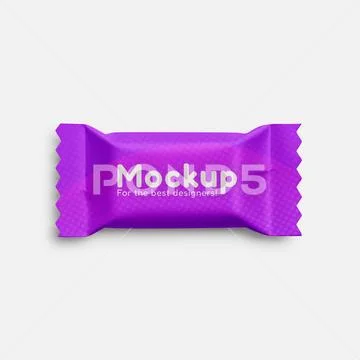 Custom paper candy mockup PSD Template