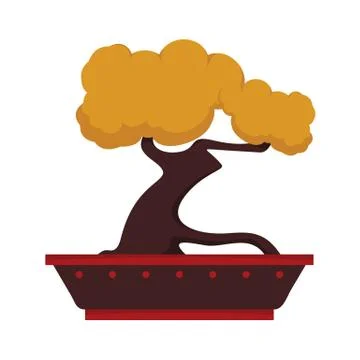 Custom Penjing Trees Vector Illustration Graphic Stock Illustration