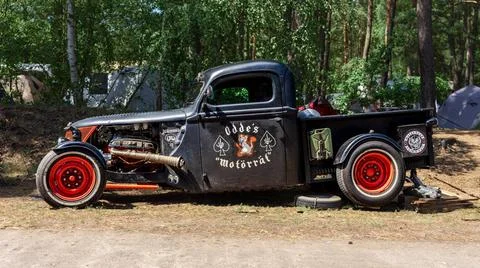  Custom pickup based on Ford pickup truck, 1941. Roadrunner s Paradise Rac... Stock-Fotos
