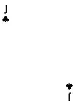 Custom of playing card template for any design Stock Illustration