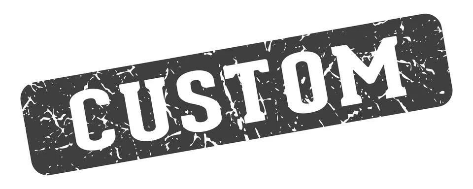 Custom rectangular sign. custom stamp Stock Illustration