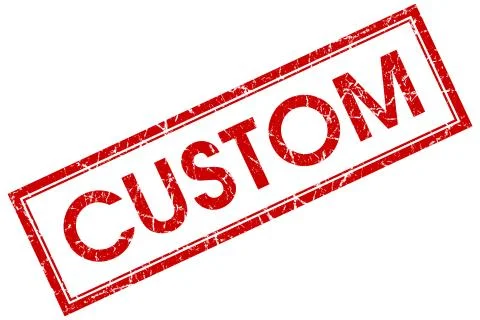 Custom red square stamp isolated on white background Stock Illustration