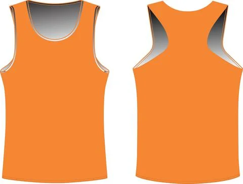 Custom Running Tech Tank Tops Blank Template Vectors Stock Illustration