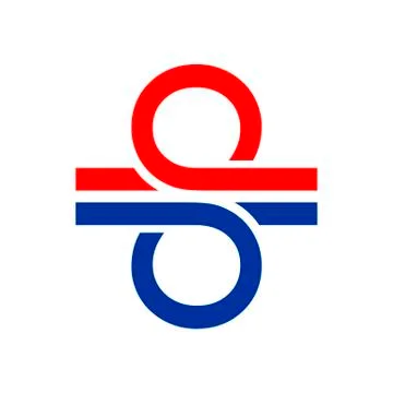 Custom S8 Lettermark Initials Smart Connection Symbol Design Stock Illustration