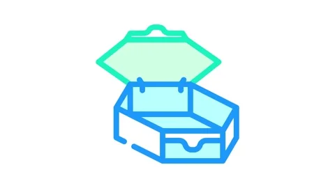 Custom shaped box cardboard packaging color icon animation Stock Footage 327261575