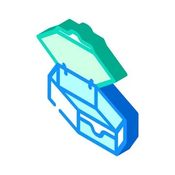 Custom shaped box cardboard packaging isometric icon vector illustration Stock Illustration