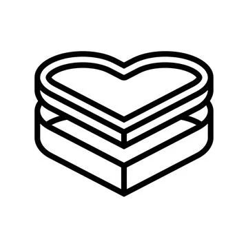 Custom shaped box cardboard packaging line icon vector illustration Stock Illustration