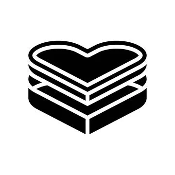 Custom shaped box cardboard packaging glyph icon vector illustration Stock Illustration