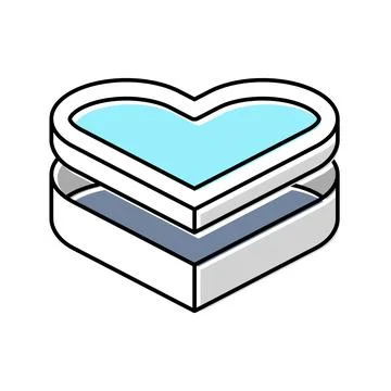 Custom shaped box cardboard packaging color icon vector illustration Stock Illustration