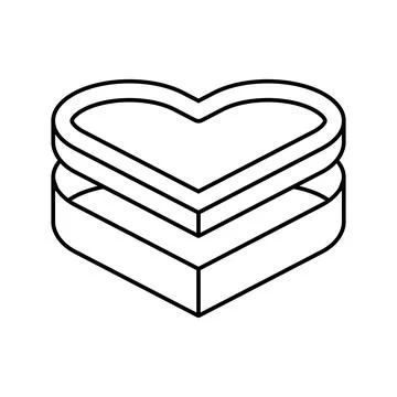 Custom shaped box cardboard packaging line icon vector illustration Stock Illustration