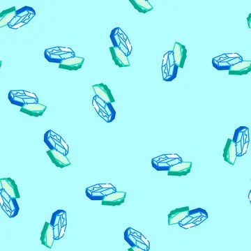 Custom shaped box cardboard packaging isometric icon seamless pattern Stock Illustration