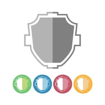 Custom Shield Icons Stock Illustration