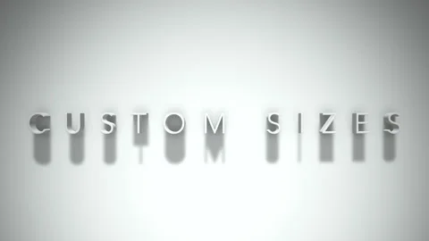 Custom sizes 3D title animation white text on a white background Stock Footage 299376774