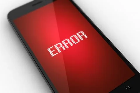 Custom smartphone error concept Stock Illustration