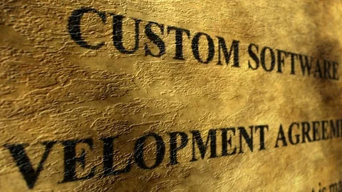 Custom software agreement Stock Footage 92385852