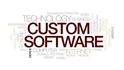 Custom software animated word cloud, text design animation. Kinetic typography. Stock Footage 74697127