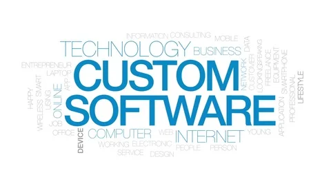 Custom software animated word cloud, text design animation. Kinetic typography. Stock Footage 74730856