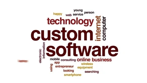 Custom software animated word cloud, text design animation. Stock Footage 74780629