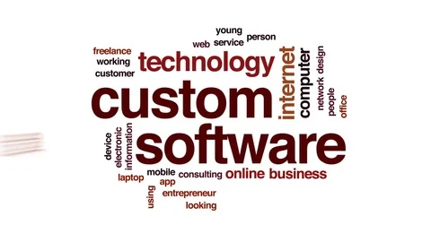 Custom software animated word cloud, text design animation. Stock Footage 74829151