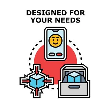 Custom solution concept adapting information for user needs Stock Illustration