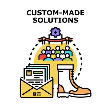 Custom solutions for business development and customer service Stock Illustration
