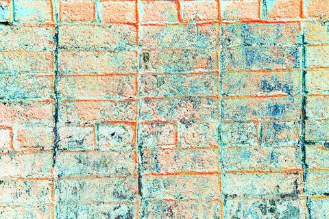 Custom stone wall on side of building. Vintage plaster texture. Changed color Ilustración de archivo