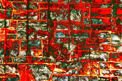 Custom stone wall on side of building. Vintage plaster texture. Changed col.. Ilustración de archivo