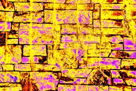 Custom stone wall on side of building. Vintage plaster texture. Changed col.. Ilustración de archivo