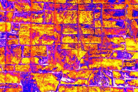 Custom stone wall on side of building. Vintage plaster texture. Changed col.. Ilustración de archivo