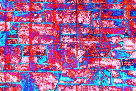 Custom stone wall on side of building. Vintage plaster texture. Changed col.. Ilustración de archivo