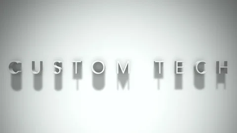 Custom tech 3D title animation with shadows on a white background Stock Footage 297266988