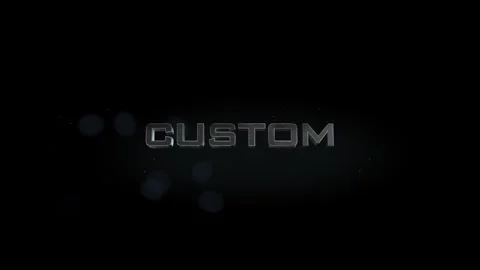 Custom title metal text on black alpha channel background Stock Footage 295906586