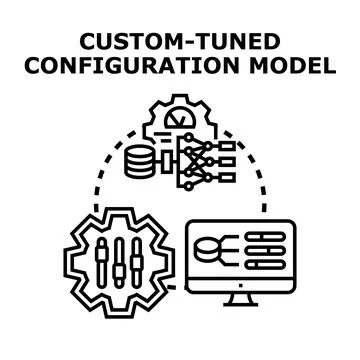 Custom tuning configuration model data processing Stock Illustration
