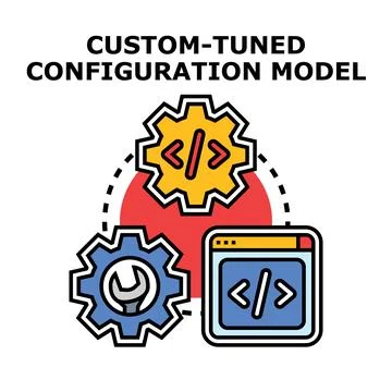 Custom tuning configuration model for development process Stock Illustration