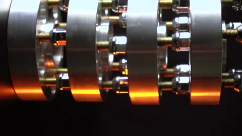 Custom tuning spacers for car expansion Video stock 160657964